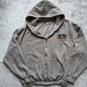 Beige Graphic Hoodie Men’s